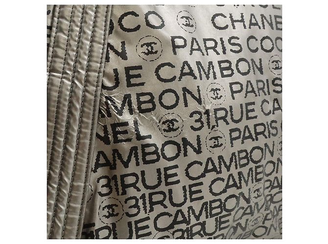 Borsa Tote 2way in nylon Unlimited Chanel Argento - vista 8