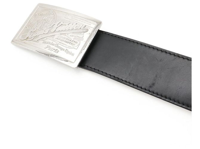 Louis Vuitton Sangle Jeans Ledergürtel Schwarz - Ansicht 3