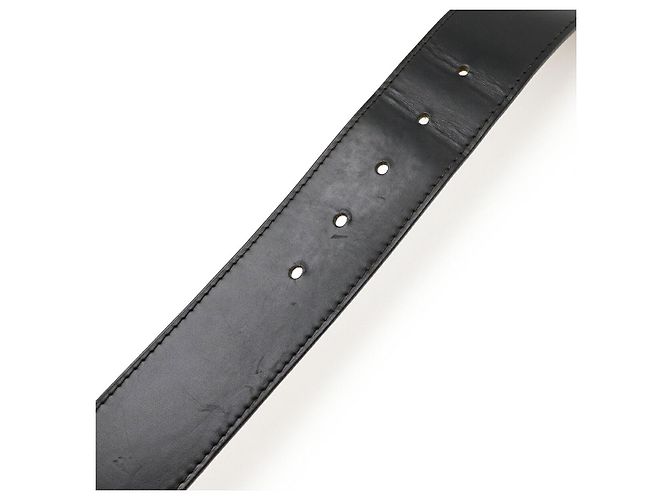 Louis Vuitton Sangle Jeans Ledergürtel Schwarz - Ansicht 6