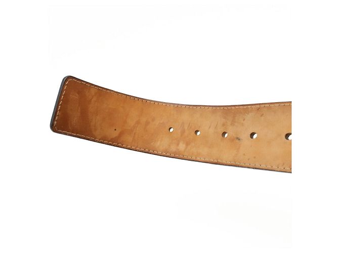 Louis Vuitton Sangle Jeans Ledergürtel Schwarz - Ansicht 7