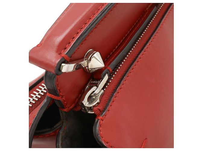 Fendi Dotcom 2way Leder Tasche Rot - Ansicht 4