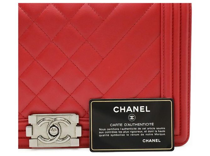 Borsa a tracolla Chanel Boy in agnello Rosa Fuschia - vista 9