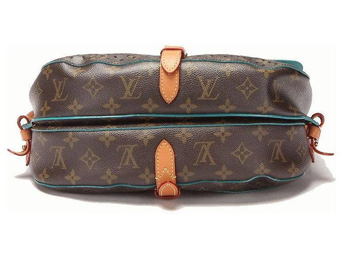 Borsa a tracolla Louis Vuitton Monogram Perforated Saumur 30 Canvas M93998 Marrone - vista 6
