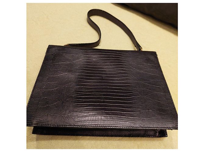 Autre Marque Coccinelle Borsa in pelle goffrata blu scuro - vista 2