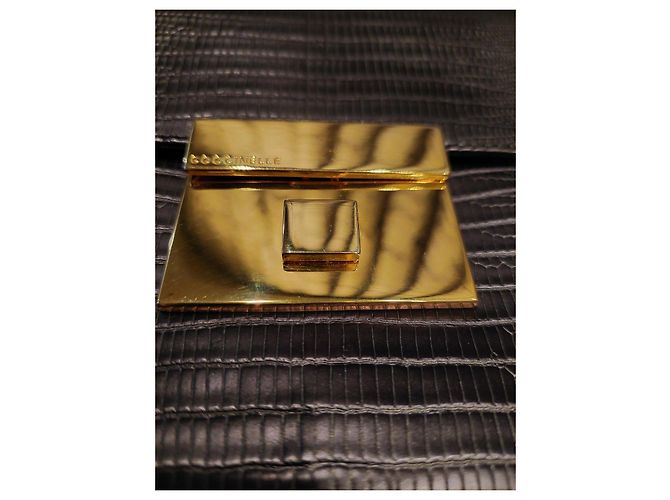 Autre Marque Coccinelle Borsa in pelle goffrata blu scuro - vista 5