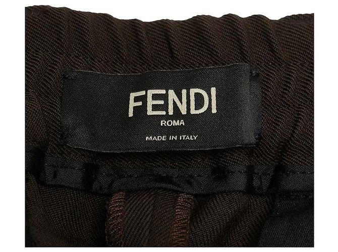 Fendi Hose aus Wolle und Polyester Braun Dunkelbraun - Ansicht 4