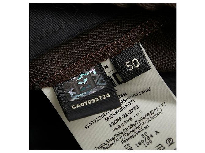 Fendi Hose aus Wolle und Polyester Braun Dunkelbraun - Ansicht 5