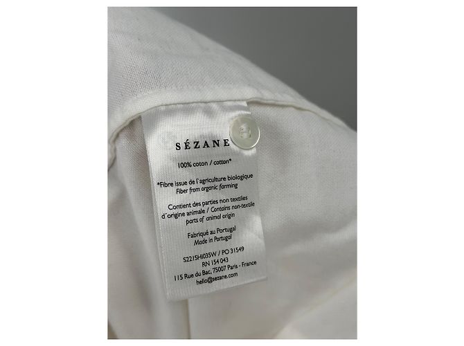 Camisa blanca de algodón SéZane talla 34 Blanco - vista 6
