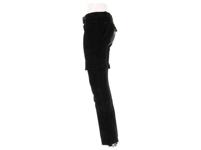 Louis Vuitton Pantalón negro bimaterial - vista 3