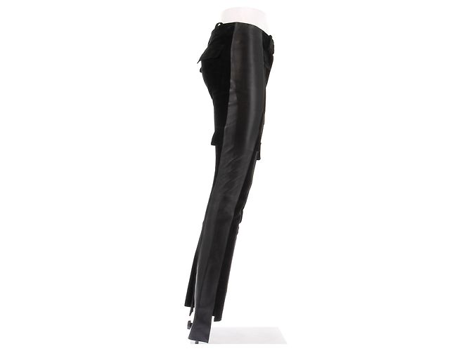 Louis Vuitton Pantalón negro bimaterial - vista 4