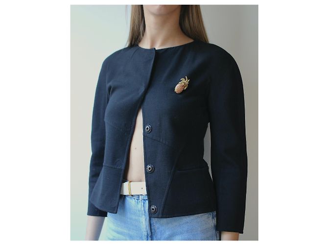 Bar Jacke aus Wolle - Dior Schwarz - Ansicht 2