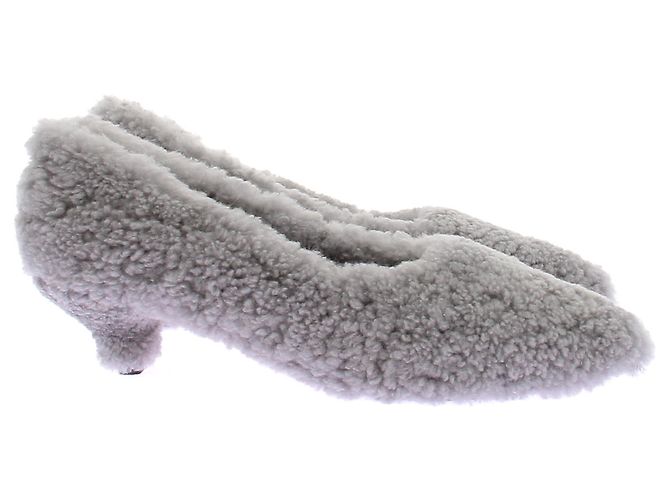 Autre Marque Décolleté in shearling "Gia" Grigio - vista 2