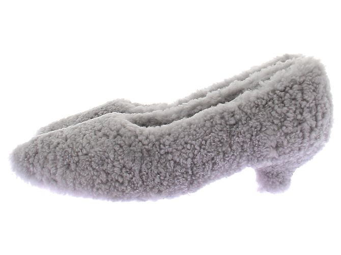Autre Marque Décolleté in shearling "Gia" Grigio - vista 3