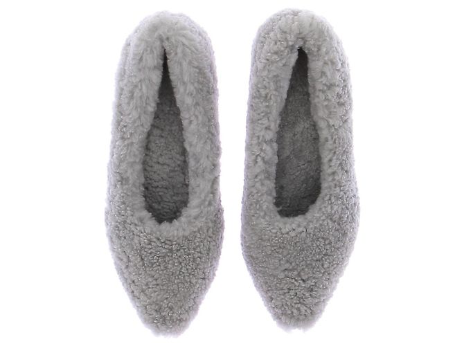 Autre Marque Décolleté in shearling "Gia" Grigio - vista 6