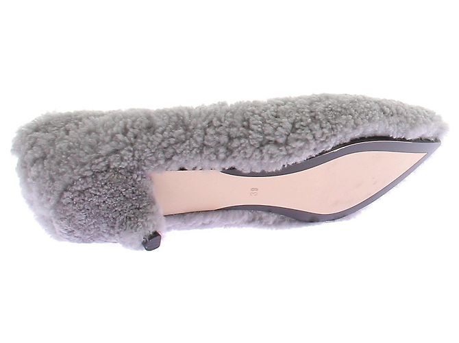 Autre Marque Décolleté in shearling "Gia" Grigio - vista 7
