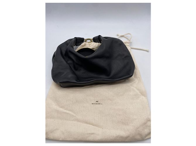 Autre Marque Borsa a mano "Pouch" in pelle Nero - vista 7
