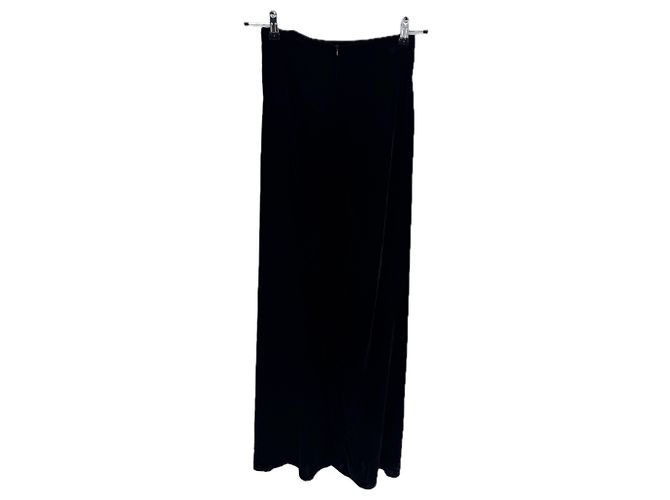 Autre Marque Falda larga de terciopelo negro - vista 2
