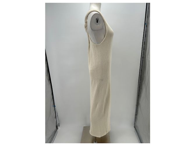 Jil Sander Ärmelloses Maxikleid Beige - Ansicht 3