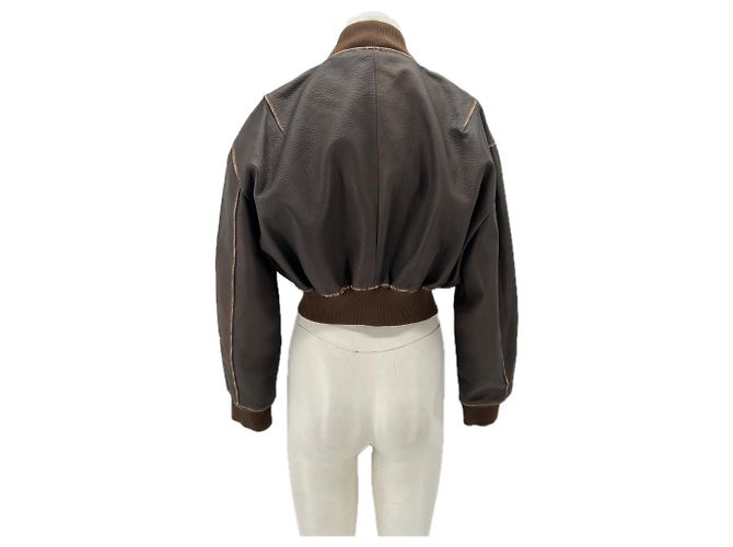 Giorgio Armani Arma Lederbomber braun - Ansicht 2