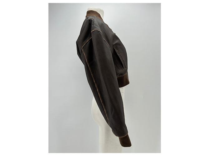 Giorgio Armani Arma Lederbomber braun - Ansicht 3