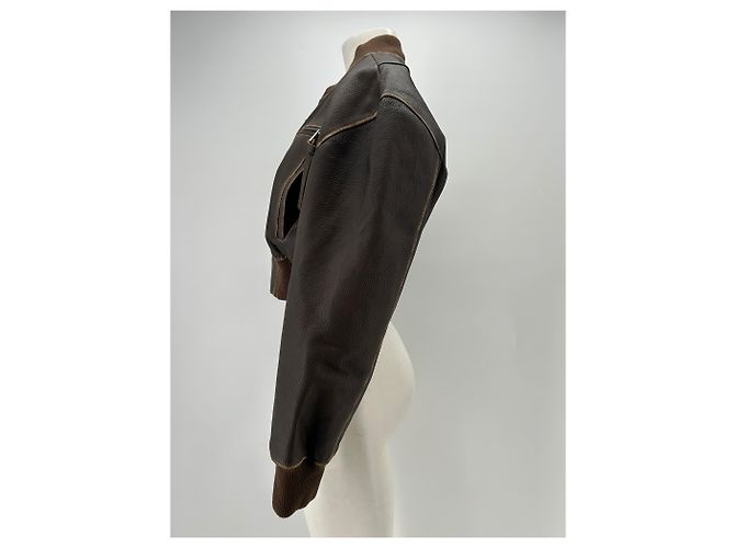 Giorgio Armani Arma Lederbomber braun - Ansicht 4