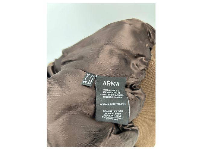 Giorgio Armani Arma Lederbomber braun - Ansicht 7