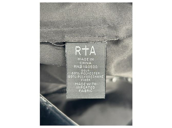 RTA Falda midi efecto piel sintética Negro - vista 4