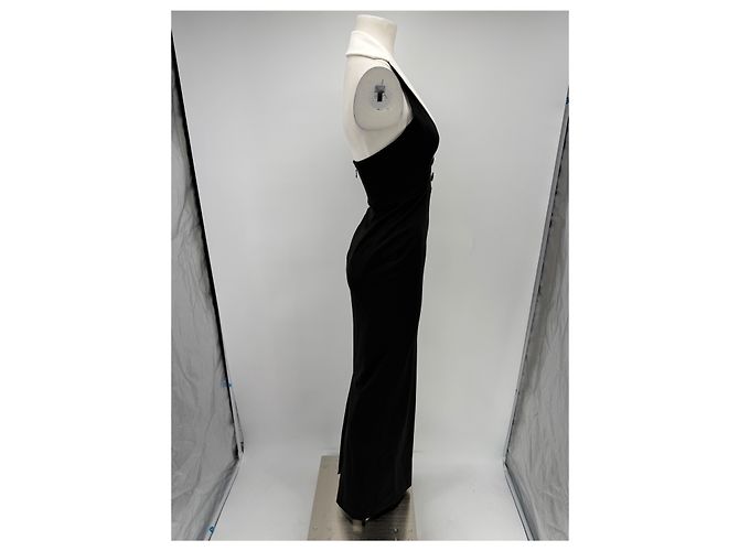 Autre Marque Vestido blazer cuello blanco Negro - vista 3