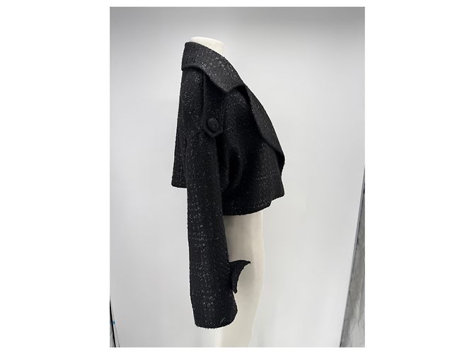 Autre Marque Audrey Leighton Tweed Jacke Schwarz - Ansicht 4
