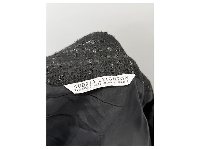 Autre Marque Audrey Leighton Tweed Jacke Schwarz - Ansicht 5
