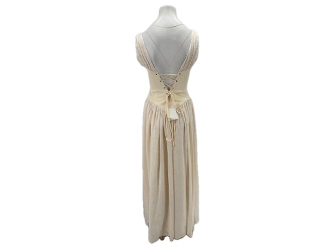 Autre Marque Miss Circle Spitzenkleid Creme XS Beige - Ansicht 2