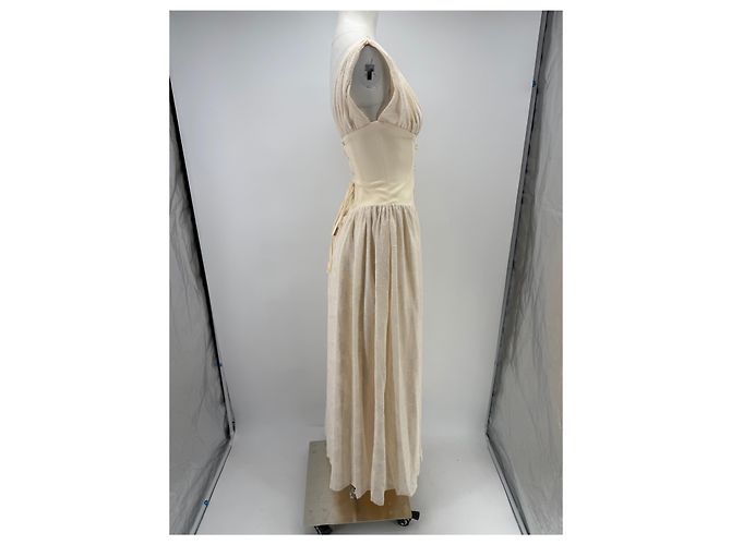 Autre Marque Miss Circle Spitzenkleid Creme XS Beige - Ansicht 3