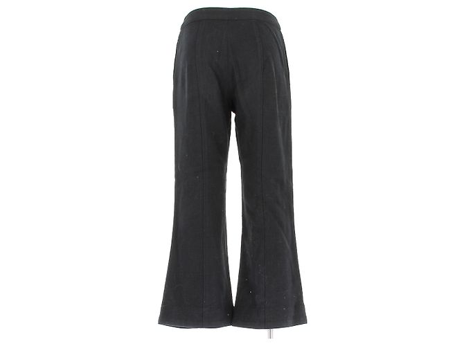 Autre Marque Pantaloni a zampa neri CLEA in cotone S Nero - vista 2