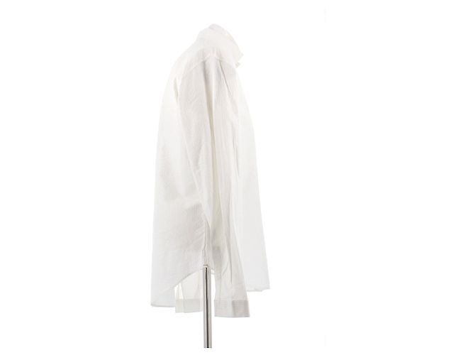 Camicia Dior bianca a sottili righe in cotone Bianco - vista 3