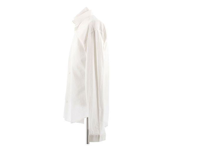Camicia Dior bianca a sottili righe in cotone Bianco - vista 4