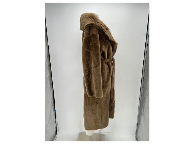 Autre Marque Gabardina de cuero marrón Castaño - vista 3