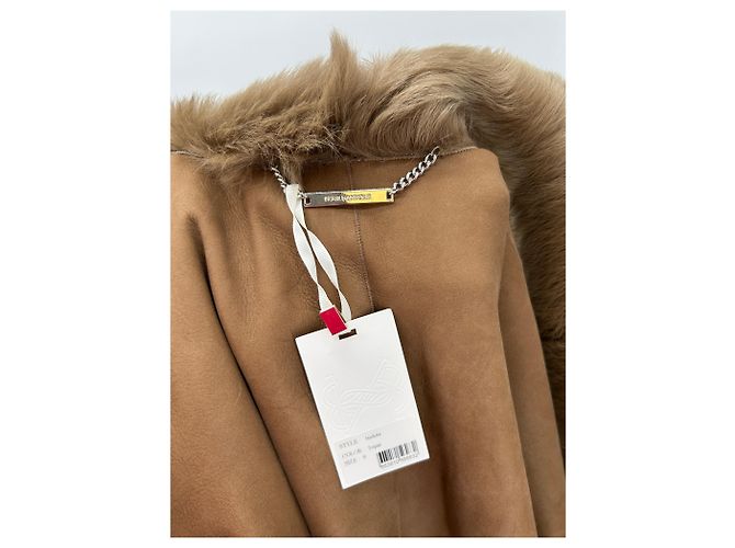 Autre Marque Gabardina de cuero marrón Castaño - vista 5
