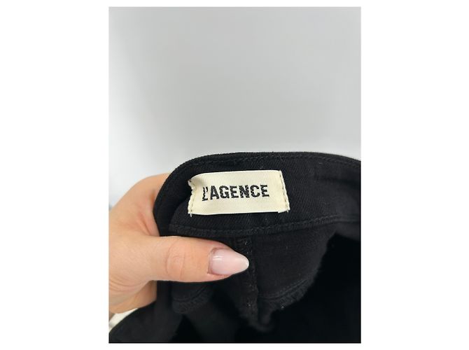 Jeans Ruth de tiro alto recto negros L'Agence - vista 3