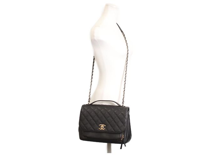 Chanel A93607 Caviar Business Affinity Schultertasche Schwarz - Ansicht 12