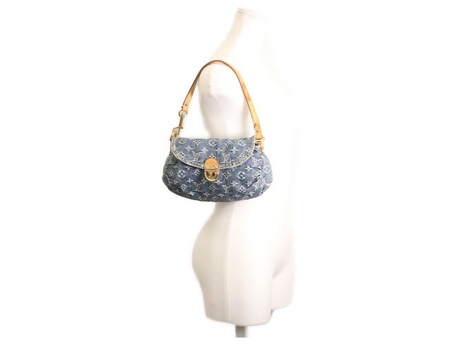 Borsa a tracolla Louis Vuitton Monogram Denim Mini Pleaty Blu - vista 12