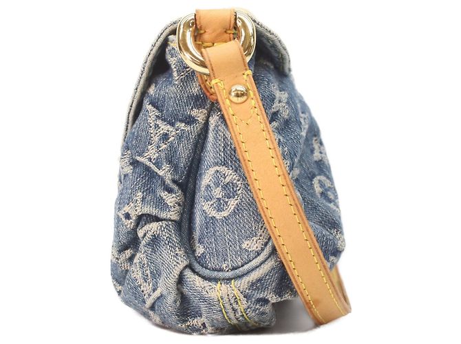 Borsa a tracolla Louis Vuitton Monogram Denim Mini Pleaty Blu - vista 2