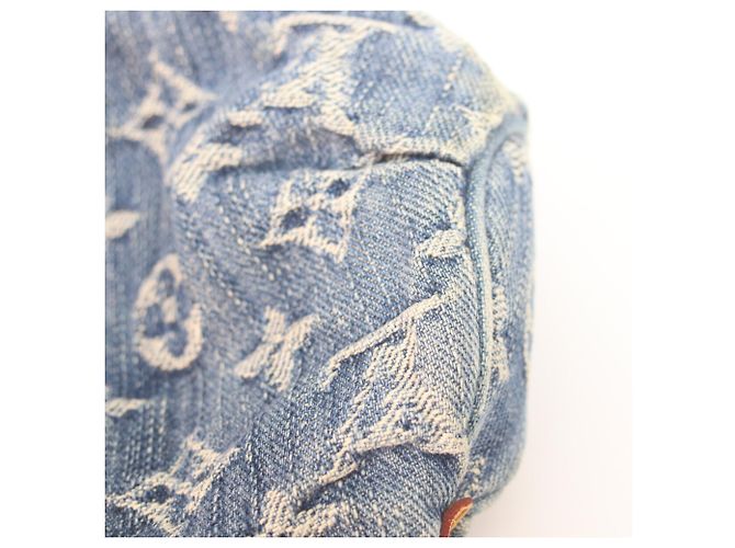 Borsa a tracolla Louis Vuitton Monogram Denim Mini Pleaty Blu - vista 9