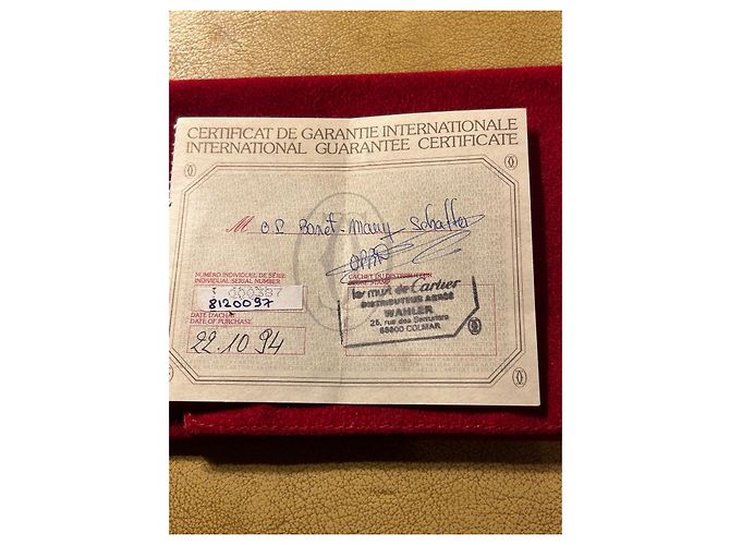 Cartier Santos Gordon vergoldeter Kugelschreiber Blau Golden Grau Dunkelblau - Ansicht 9