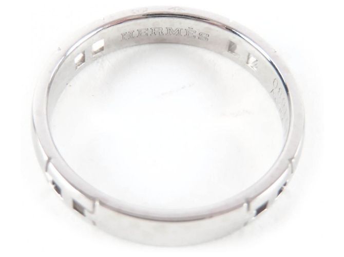 Ring Anel Hercules Hermès em ouro branco Prata - vista 4