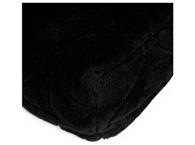 Prada Shearling Fell Schultertasche Schwarz - Ansicht 8