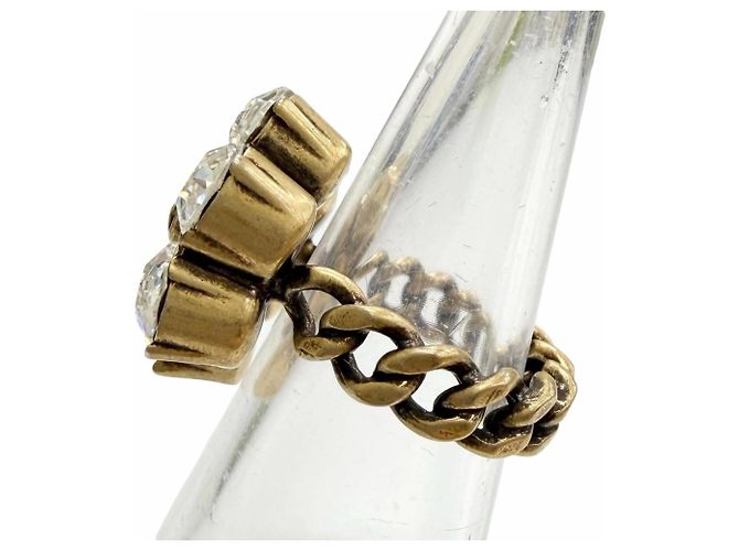GUCCI GG Marmont Flower Rhinestone Ring Golden - Ansicht 3