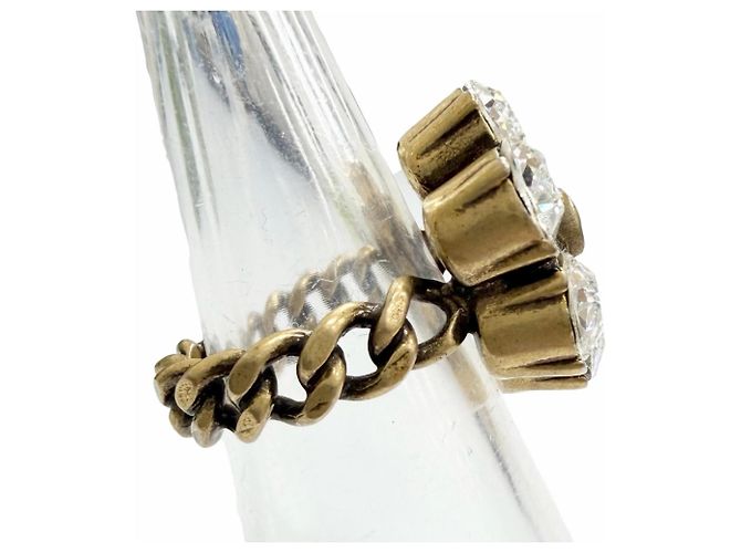 GUCCI GG Marmont Flower Rhinestone Ring Golden - Ansicht 4