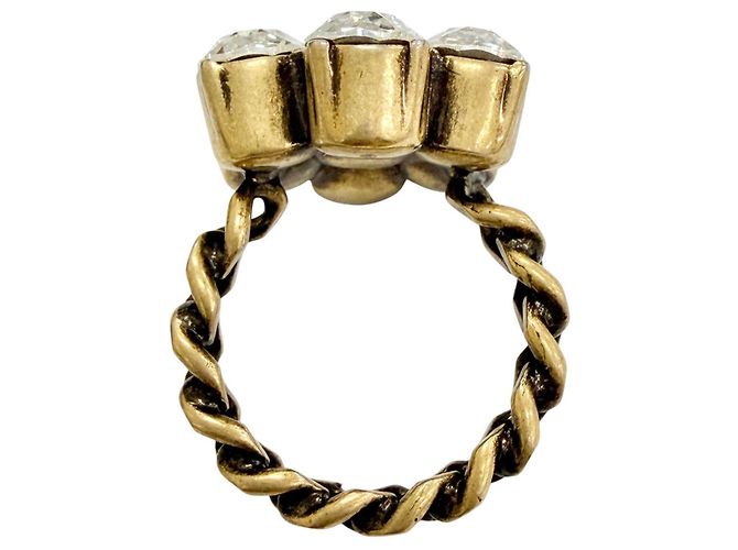 GUCCI GG Marmont Flower Rhinestone Ring Golden - Ansicht 6