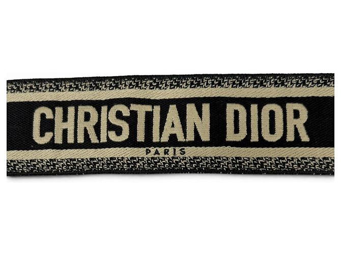 Tracolla in pelle Christian Dior Nero Beige - vista 4