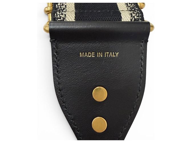 Tracolla in pelle Christian Dior Nero Beige - vista 5